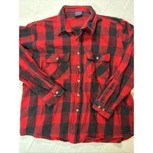 Dakota Flannel Shirt Men's Size 2XL Red Plaid Long Sleeve